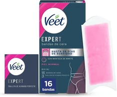 Veet Expert vaško juostelės bikini zonai su taukmedžio sviestu