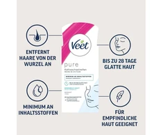 Veet šaltojo vaško juostelės su easy-gelwax technologija veidui – tinka jautriai odai – iki 28 dienų glotni oda – 10 dvigubų juostelių