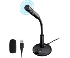 Veetop Usb Mikrofonas su Stovu, 360° Įrašymas, Triukšmo Slopinimas