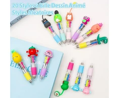 Vegcoo 20 vienetų kawaii mini tušinukas 4 spalvų atsitiktinio stiliaus ištraukiamas berniukams ir mergaitėms mokymuisi piešti dovanas