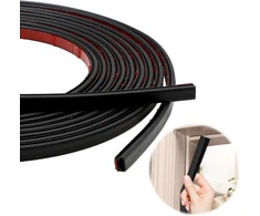 Vegcoo sandarinimo juosta 10 x 6 mm, lipni, 12 m durų sandariklis, lipni triukšmo mažinimui, juoda sandarinimo juosta, lipni, vandeniui atspari, trinčiai atspari sandarinimo juosta durims ir langams (12, juoda)