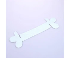 Veltinio servetėlių žiedai – Gėlė – Balta – 12 vnt. pakuotė – 23x8 cm – 56003 00