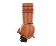 Ventiliacinis kaminėlis Eco125, skirtas gofruotam lakštui, Ceglasty Ral 8004