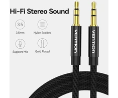 Vention Aux laidas 3.5mm audio laidas - moteriškas audio lizdo laidas ausinėms, suderinamas su Galaxy S10, Hifi sistema, garsiakalbiu, soundbar, Tv Echo, namų automobilių radijo imtuvais, išmaniaisiais telefonais, Mp3 grotuvais