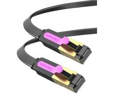 Vention Cat7 ethernet kabelis, rj45 kabelis, plokščias gigabitinis lan tinklo pataisos laidas 10 gbps, skirtas jungikliui/maršrutizatoriui/modemui/pataisų skydui/prieigos taškui/pataisų laukams ir t. t. (0.5 m)