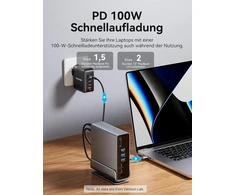 Vention Dvigubo monitoriaus dokas 16-in-1 trigubo ekrano Usb-c nešiojamojo kompiuterio dokas, skirtas Windows Pc, Thunderbolt 3/4, Dell, Hp, su dvigubu 4k Hdmi, Dp, 10 Gbps Usb, Rj45, 100 W Pd, Audio, Sd/tf