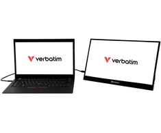 Verbatim Pmt-17 nešiojamas jutiklinis monitorius, mobilus 17.3 colių full hd ekranas nešiojamam kompiuteriui, planšetiniam kompiuteriui, išmaniajam telefonui, ps5 arba nintendo switch su usb-a, usb-c ir hdmi prievadu, juodas