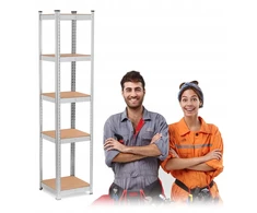 Vertikalus metalinis sandėliavimo lentynų komplektas 180x40x40cm 100kg 2in1