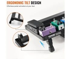 Vevor gitaros pedalų lenta 508x280mm aliuminio lydinio 1.2kg itin lengva sulankstoma gitaros efektų pedalų lenta su nešiojimo krepšiu Velcro juostelėmis 10-12 gitaros pedalams