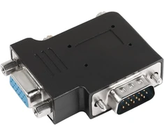 Vga 90 laipsnių kampinis adapteris (db15 M/f) tiesiam prijungimui