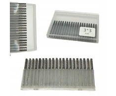 Vhm karbido grąžtai-frezos 3/3mm 20vnt. cilindrinis-priekinis Axe