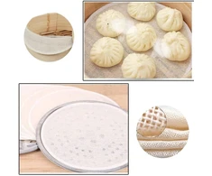Vicmat bambukiniai garų puodo kilimėliai, 10 vnt., medvilninis garinimo audinys, virtuvinis garinimo audinys, koštuvas ryžiams, dim sum, daržovėms, žuviai, mėsai, pyragaičiams, skersmuo 30 cm