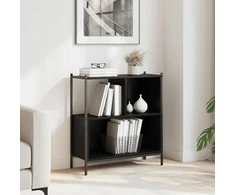Vidaxl Lentyna, juoda, 72x28x77,5 cm, medienos drožlių plokštė
