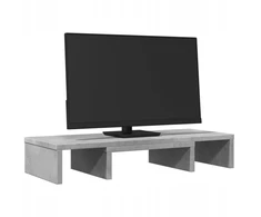 Laikiklis Vidaxl reguliuojamas monitoriaus stovas, betono pilkumo, 60x24x10,5 cm