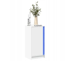 Vidaxl Spintelė su Led, balta, 42,5x34x85 cm, medienos gaminys