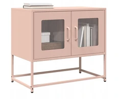 TV staliukas Vidaxl Tv spintelė, rožinė, 68x39x60,5 cm, šaltai valcuotas plienas
