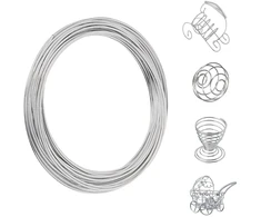 Viela rankdarbiams, 2 mm x 20 m, aliuminio viela, viela rankdarbiams, sidabrinė, modeliavimo viela, viela papuošalams gaminti, papuošalų gamyba, rišimo viela, modeliavimo viela, "pasidaryk pats" skulptūroms, bonsų medžiams