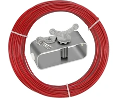 Vielos įtempimo virvė baseino tentams, 2 mm ilgio 40 m su patobulintu vielos virvės įtempikliu virvės baseino uždangalui, įtempimo virvė įtempimo vielos virvė, skirta tvirtinti antžeminius baseino uždangalus žiemą
