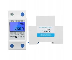 Vienfazis Din energijos skaitiklis Lcd srovės vatmetras 5(80)a ant Kwh bėgelio