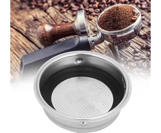Vieno sluoksnio kavos filtro krepšelis, slėgio neturintis filtro krepšelis, sietelis, 51 mm, kavos aparato dugninis kavos filtras, puiki alternatyva vienkartiniams popieriniams filtrams, filtro krepšelis, daugkartinis filtras