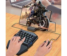 Vienrankė apšviesta rgb mini klaviatūra su 35 klavišais, fn klavišu / kvėpavimo lemputėmis / usb 2.0 žaidimų klaviatūra