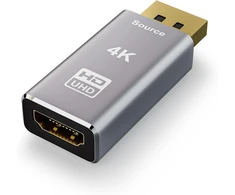 Vievre 4k Displayport į Hdmi adapteris, Displayport į Hdmi, vienkryptis Dp į Hd 4k @ 30hz/2k@60hz/1080p@120hz su nešiojamuoju kompiuteriu, monitoriumi, televizoriumi, projektoriumi su garso perdavimu ir gera kokybe