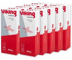 Viking sąsagėlės 26/6, 5000 vnt., sidabrinės x 10 pakuočių