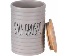 Villa D'este Home Tivoli druska rupi 750 ml indelis su keraminiu dangteliu, bambuko formos