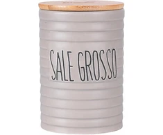 Villa D'este Home Tivoli druska rupi 750 ml indelis su keraminiu dangteliu, bambuko formos
