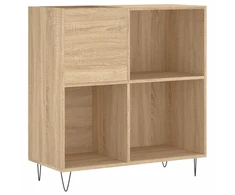 Vinilinė plokštelė Vinilinių plokštelių spintelė, ąžuolo, 84,5x38x89cm, mediena