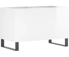 Vinilinė plokštelė Vinilinių plokštelių spintelė, balta, 74,5x38x48cm, mediena