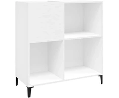 Vinilinė plokštelė Vinilinių plokštelių spintelė, balta, 84,5x38x89cm, mediena