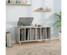 Vinilinė plokštelė Vinilinių plokštelių spintelė, betono, 100x38x48cm, mediena