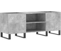 Vinilinė plokštelė Vinilinių plokštelių spintelė, betono, 121x38x48cm, mediena