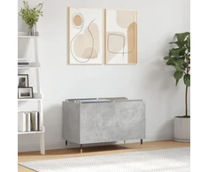 Vinilinė plokštelė Vinilinių plokštelių spintelė, betono, 74,5x38x48cm, mediena