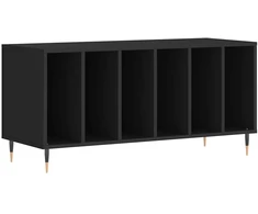 Vinilinė plokštelė Vinilinių plokštelių spintelė, juoda, 100x38x48cm, mediena