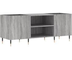 Vinilinė plokštelė Vinilinių plokštelių spintelė, pilka, 121x38x48cm, mediena