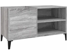 Vinilinė plokštelė Vinilinių plokštelių spintelė, pilka, 84,5x38x48cm, mediena