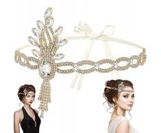 Vintage stiliaus tiara 1920 m. lapų medaliono galvos juosta vestuvių tema jaunavedžių vakarėliui