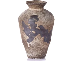 Vintažinė vaza "wabi Sabi", 22 cm aukščio, tekstūruota keramika