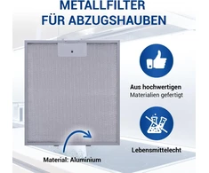 Vioks 2 x gartraukio filtras 305 x 267 x 9 mm, pakaitalas Aеg 405525042/9 Elica Gri0009219a Kit0010805 riebalų filtras metalinis - metalinis filtras gartraukiui Whirlpоol Elica Aеg Juno