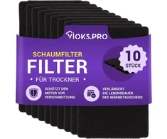 Vioks.pro 10x džiovyklės filtras 240 x 155 mm, skirtas Beko 2964840200, Beko džiovyklės filtras, Beko šilumos siurblio džiovyklės filtras, Beko Dh8534gx0 filtras
