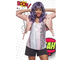 Violetinė perukas Helloween Anime Cosplay plaukai