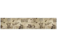 Virtuvės kilimas, rudas, 60x300cm, plaunamas, užrašai Coffee