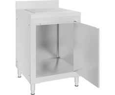 Virtuvės spintelė su padėklu indams džiovinti, plienas