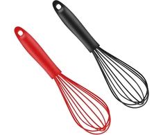 Virtuvinis maišytuvo rinkinys, silikoninis maišytuvas, 27 cm, 2 vnt. rinkinys, mažas balioninis maišytuvas, pieno plaktuvas, maišytuvas, virtuvės reikmenys ir kepimo priedai maišymui, plakimui, mušimui, putojimui ir maišymui