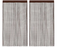 Virvelinės užuolaidos, 2vnt., 140x250cm, rudos spalvos