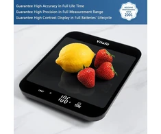 Virtuvinės svarstyklės Vitafit Skaitmeninės Virtuvės Svarstyklės 15 kg, Led Ekranas, Grūdintas Stiklas