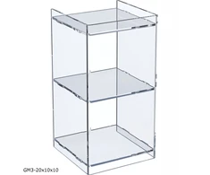 Vitrina 20x10x10cm iš plexi, skirta parodai, ekspozitorius mineralų kolekcijai