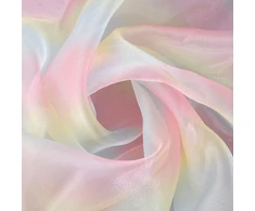 Viusneun vaivorykštinis tiulis, 150 x 200 cm spalvų gradiento vaivorykštinis tiulis odai nekenksmingas organzos audinys vestuvių stalo takeliui dovanų juostelės lankas siuvimo amatų audinys (rožinis)